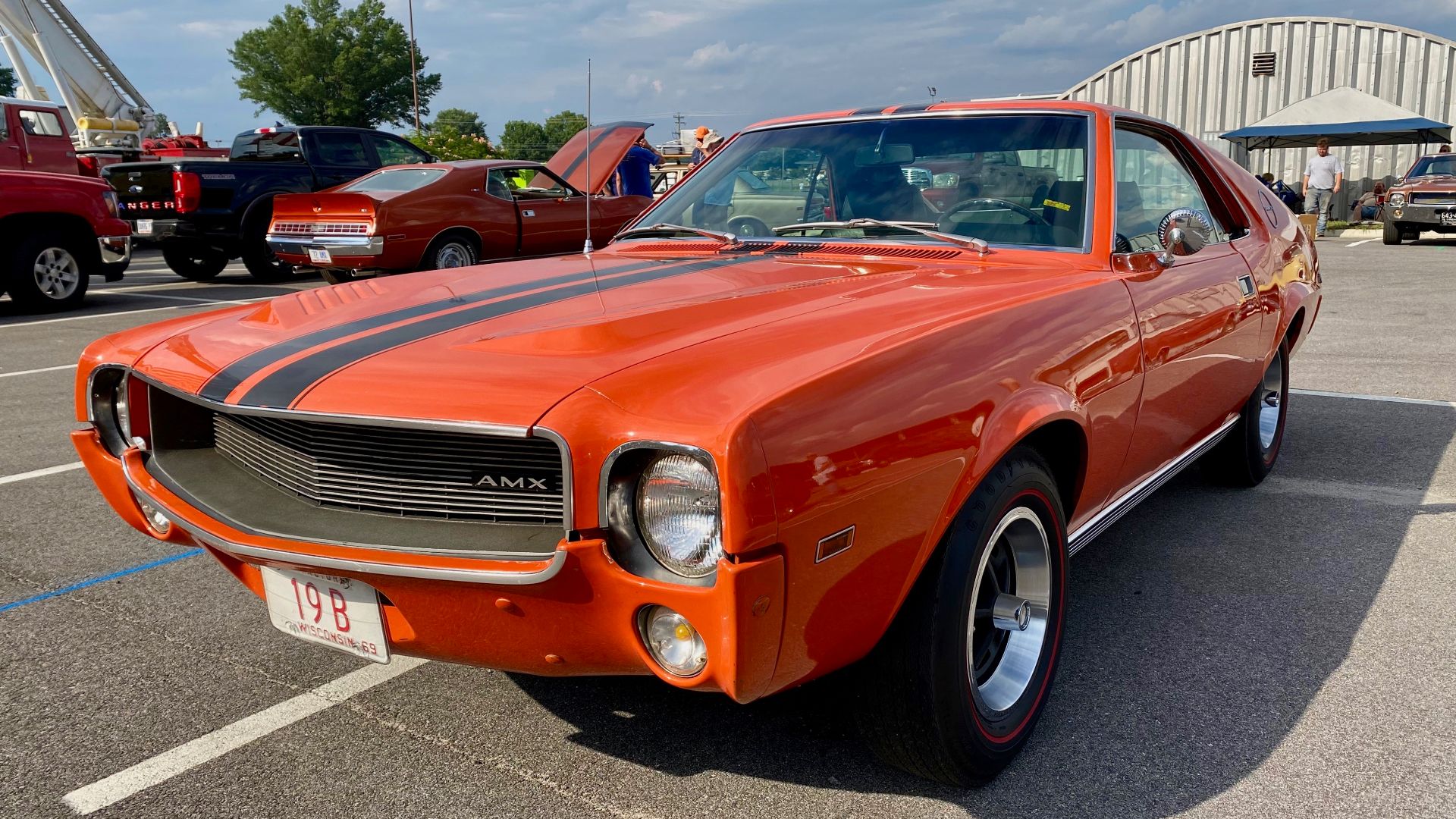 1969 AMX, a two-seat GT sport coupe made by American Motors Corporation (AMC). It is finished in the