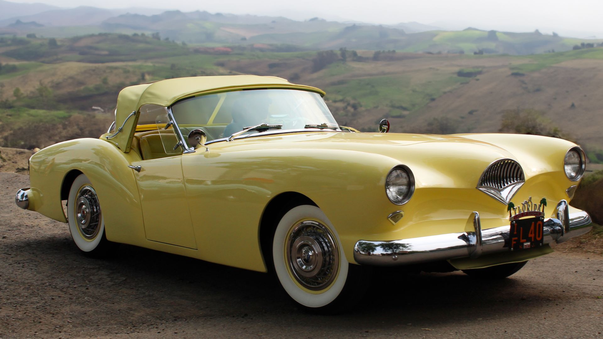 A 1954 Kaiser Darrin photographed during the 2019 Greenwich Concours d'Elégance, Connecticut, USA. 435 were produced