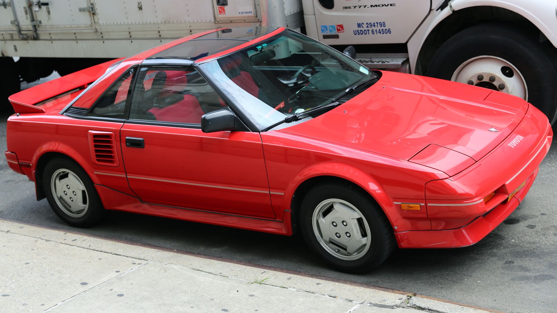 1987 Toyota MR2 T-Bar, AW11. This is the naturally aspirated 16-valve (4A-GE) model.