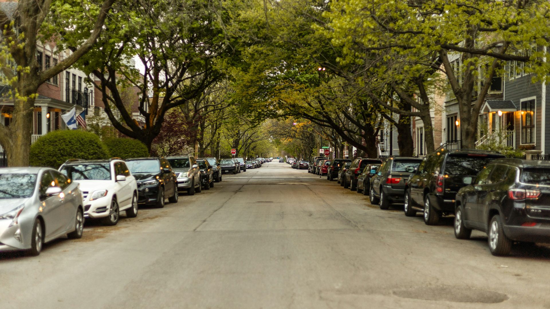 cars parked on side of the road during daytime