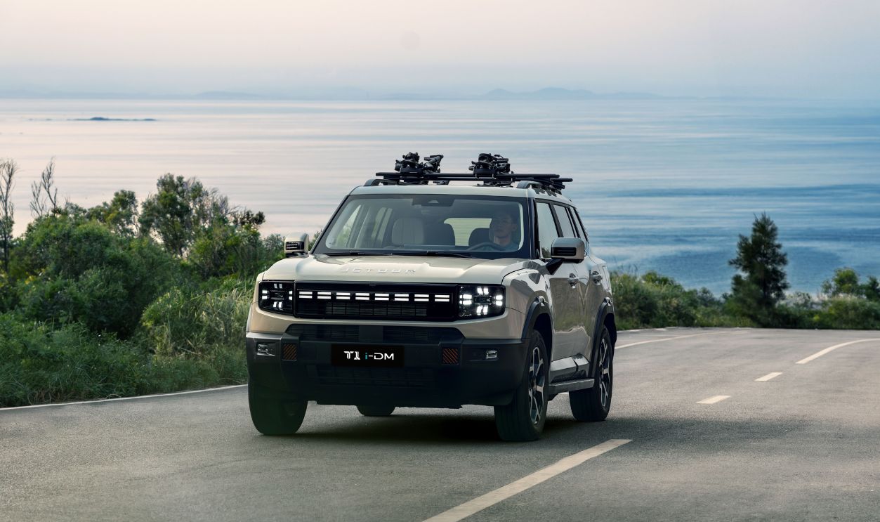 modern suv on scenic coastal road
