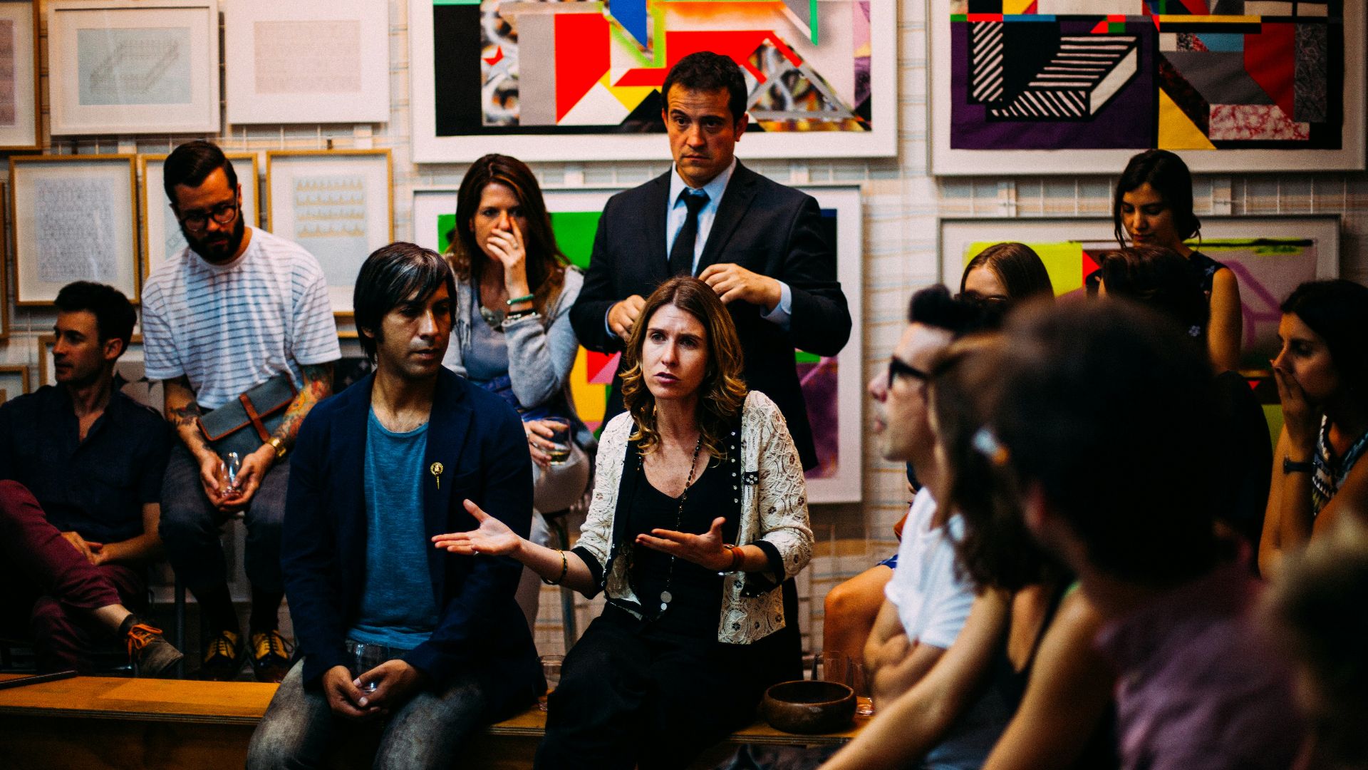 people meeting in room