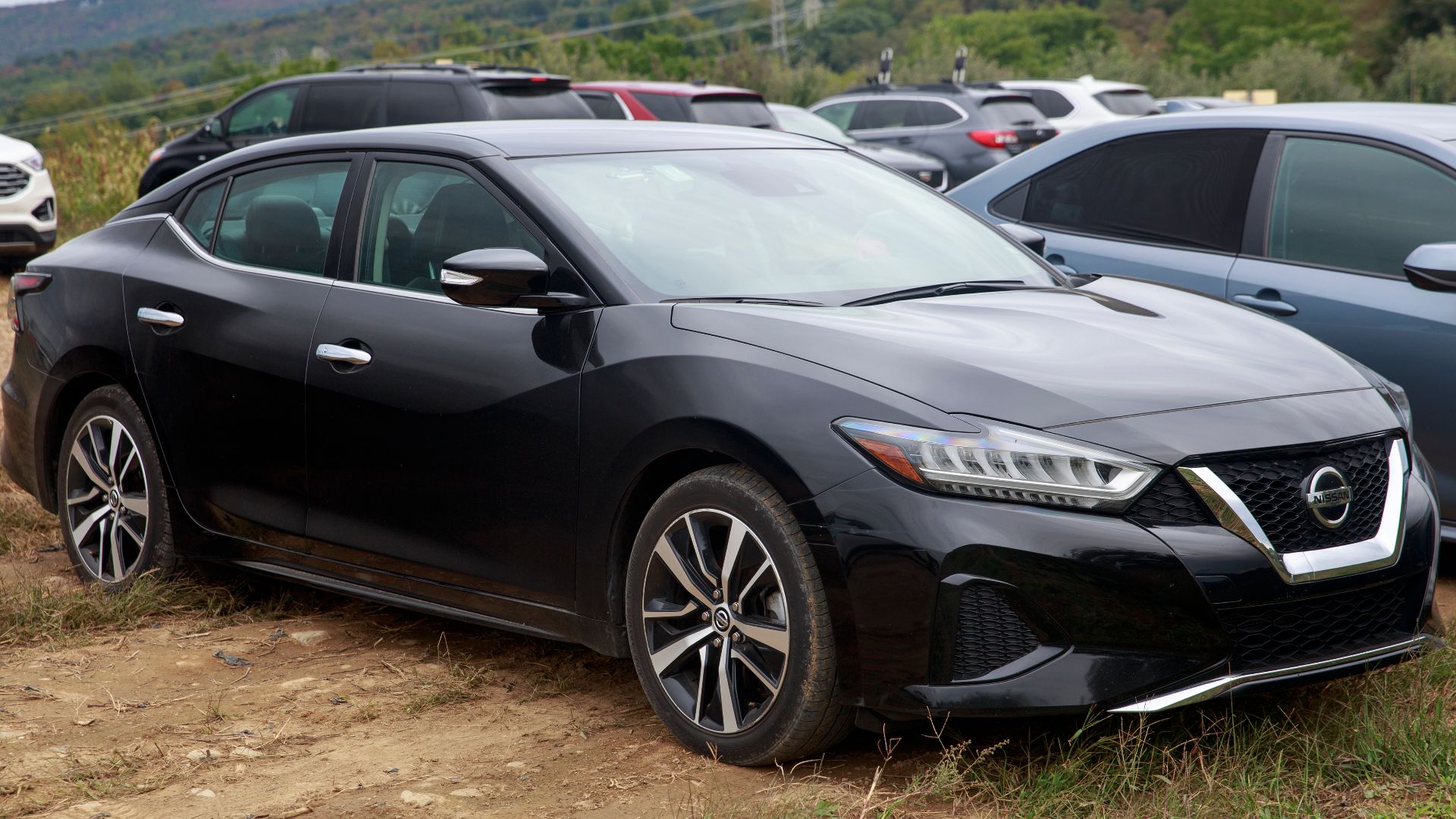 2021 Nissan Maxima SV in Super Black (KH3); 3.5-liter V6 and CVT transmission, built in Smyrna, TN.