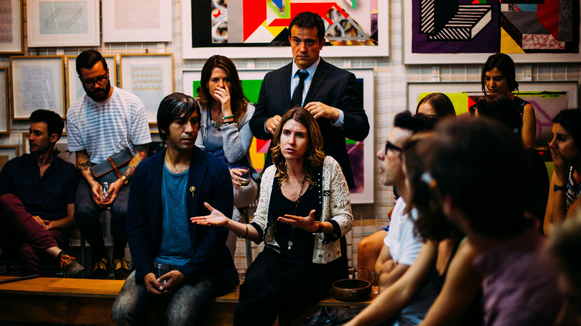people meeting in room