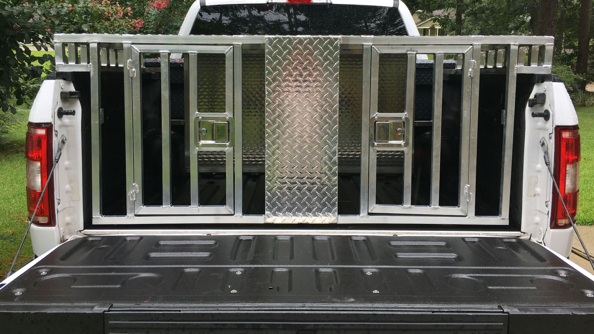 white metal framed glass window
