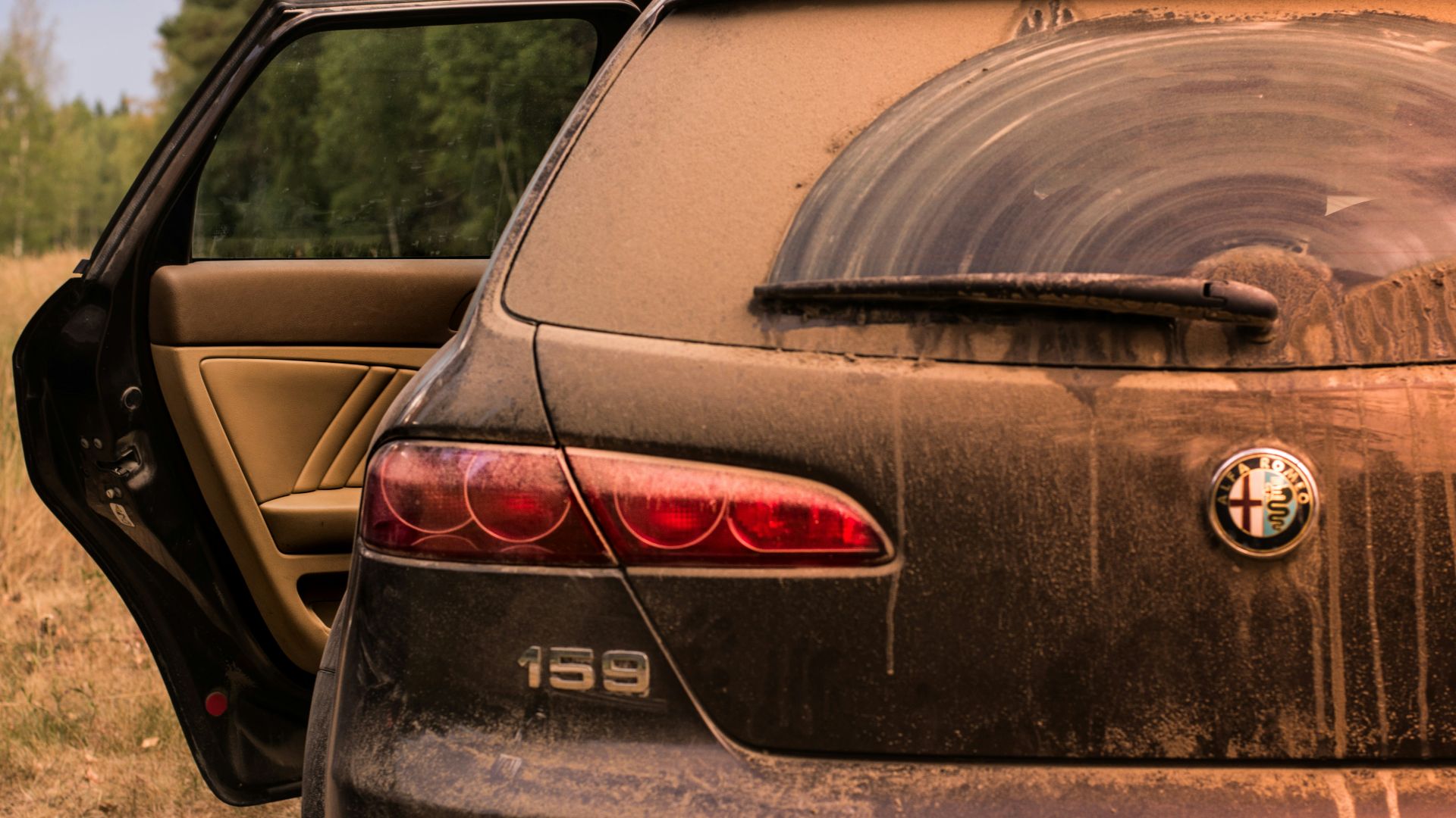 rear view photo of black ALFA ROMEO 459