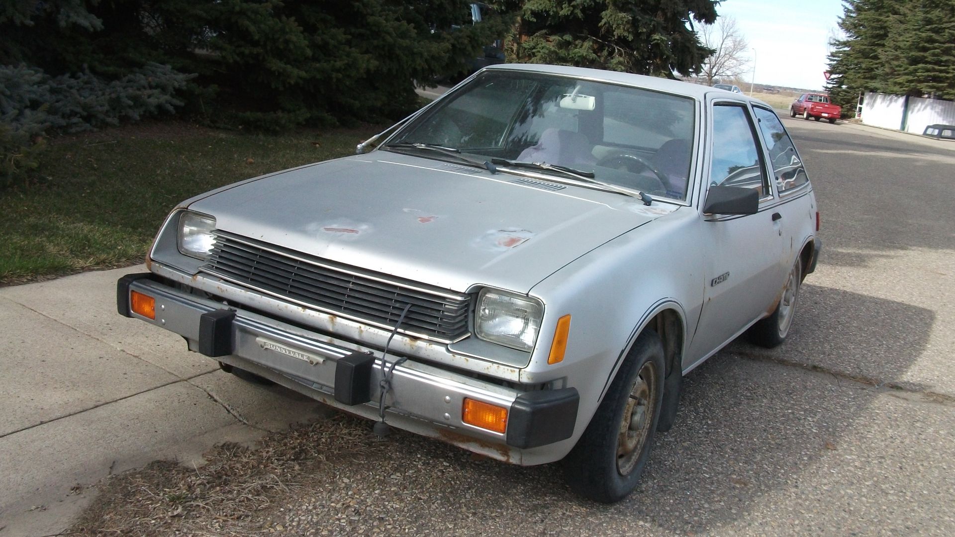 Plymouth Champ was a sibling to the Dodge Colt from 1979 to 1982. Both of course where badge engineered from the Mitsubishi Mirage/Colt.