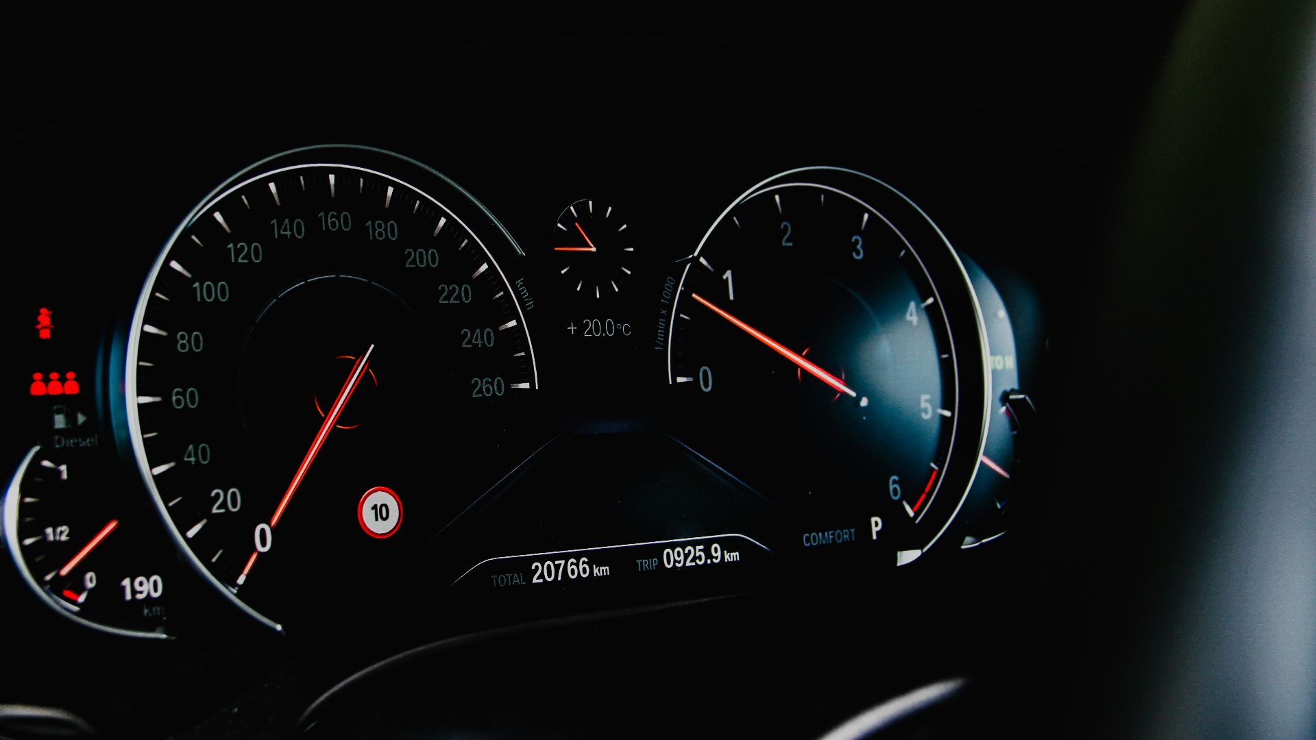 macrshot photography gauge cluster