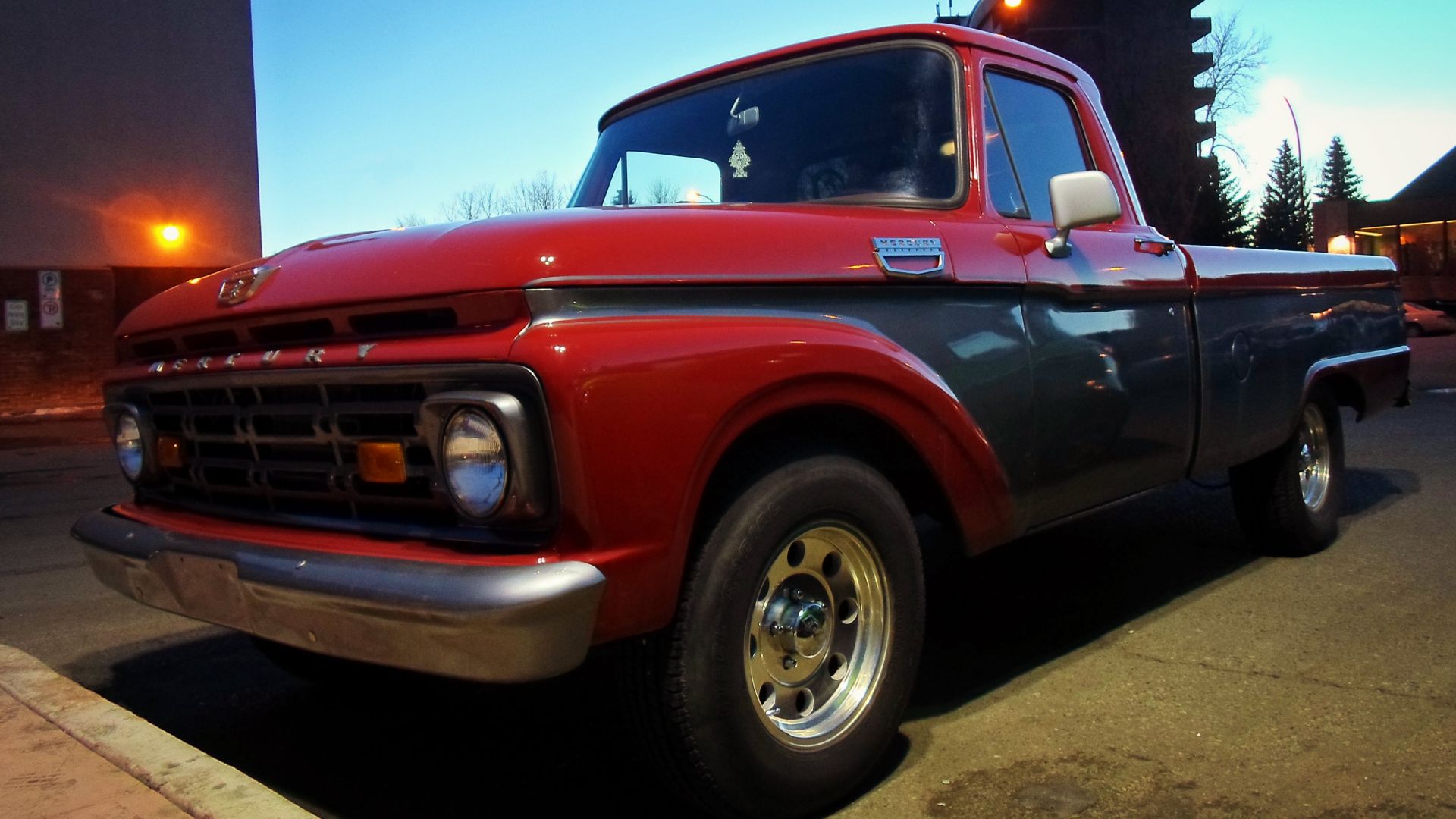 Always nice to see a classic Mercury truck. This one has a neat two tone paint. Canadian market only.