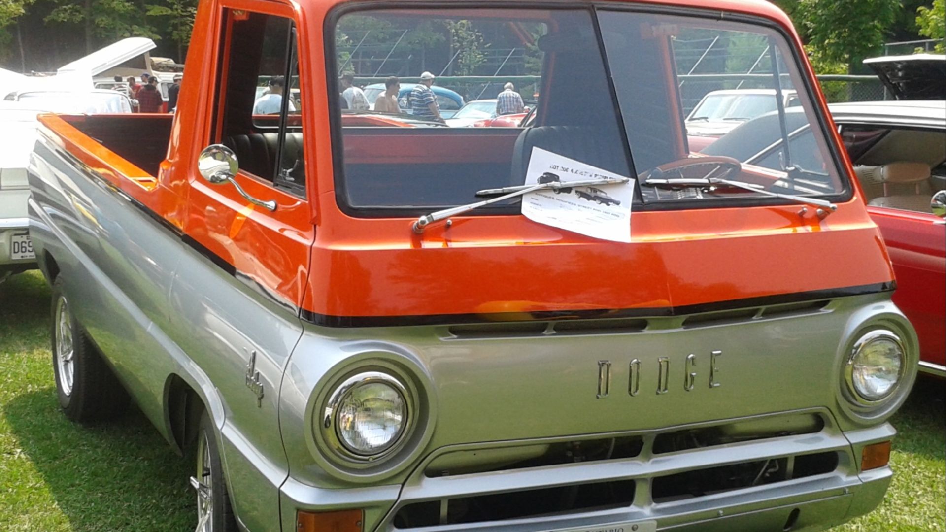 1964 Dodge A100 photographed in Rigaud, Quebec, Canada at the 2014 Rassemblement Rigaud car show.