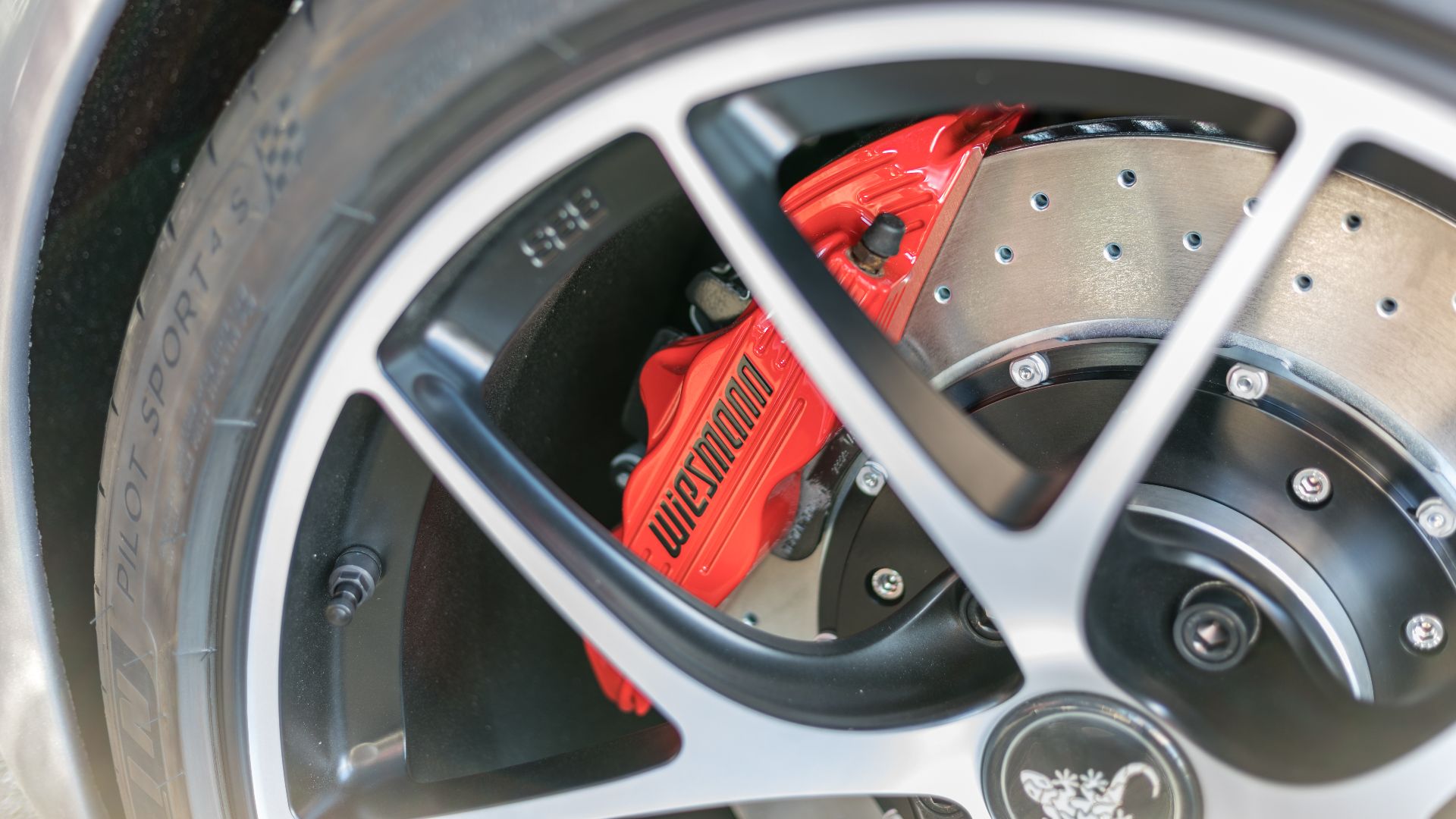 Brake of a Wiesmann GT MF5 at Wiesmann Sports Cars, Dülmen, North Rhine-Westphalia, GermanyWiesmann is a German sports car manufacturer based in Dülmen, founded in 1988 by brothers Martin and Friedhelm Wiesmann. The company became known for its handcrafte