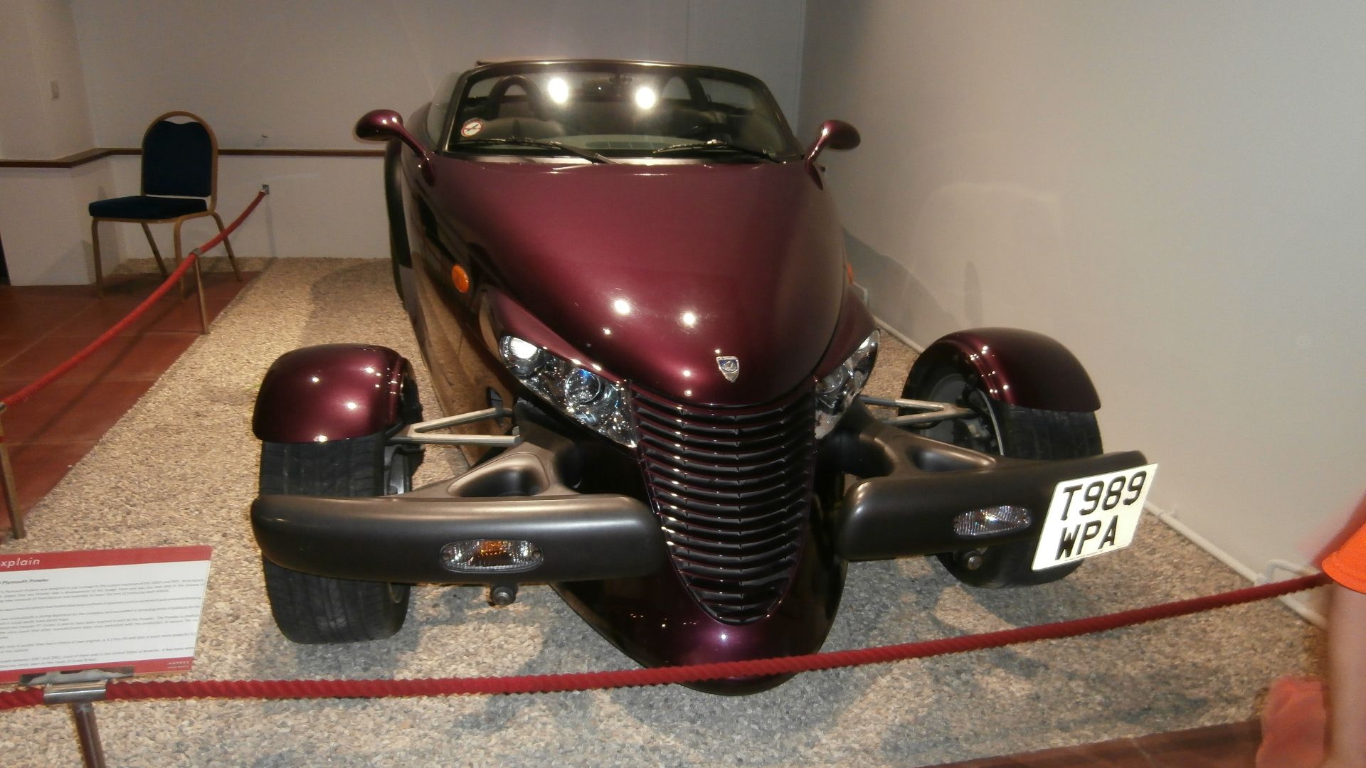 1999 Plymouth Prowler at Haynes Motor Museum
Make: Chrysler, Model: Not Available, Colour: Purple, Fuel Type: Petrol, Engine Size: 3500cc, Registered Date: 01 Jun 1999, V5C Issue Date: 10 May 2012, Age: 20 years 10 months

MOT Expires: 06 Aug 2010, Road T