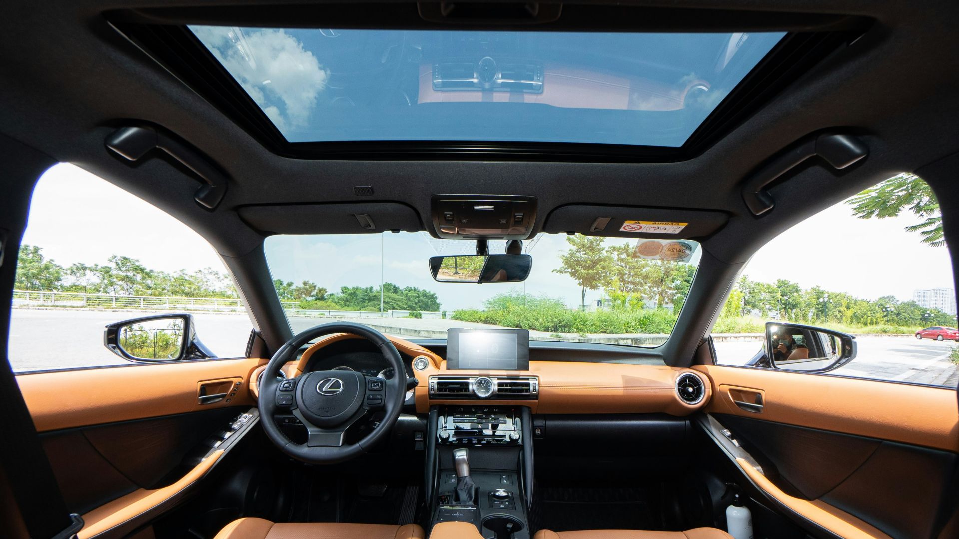 the interior of a car