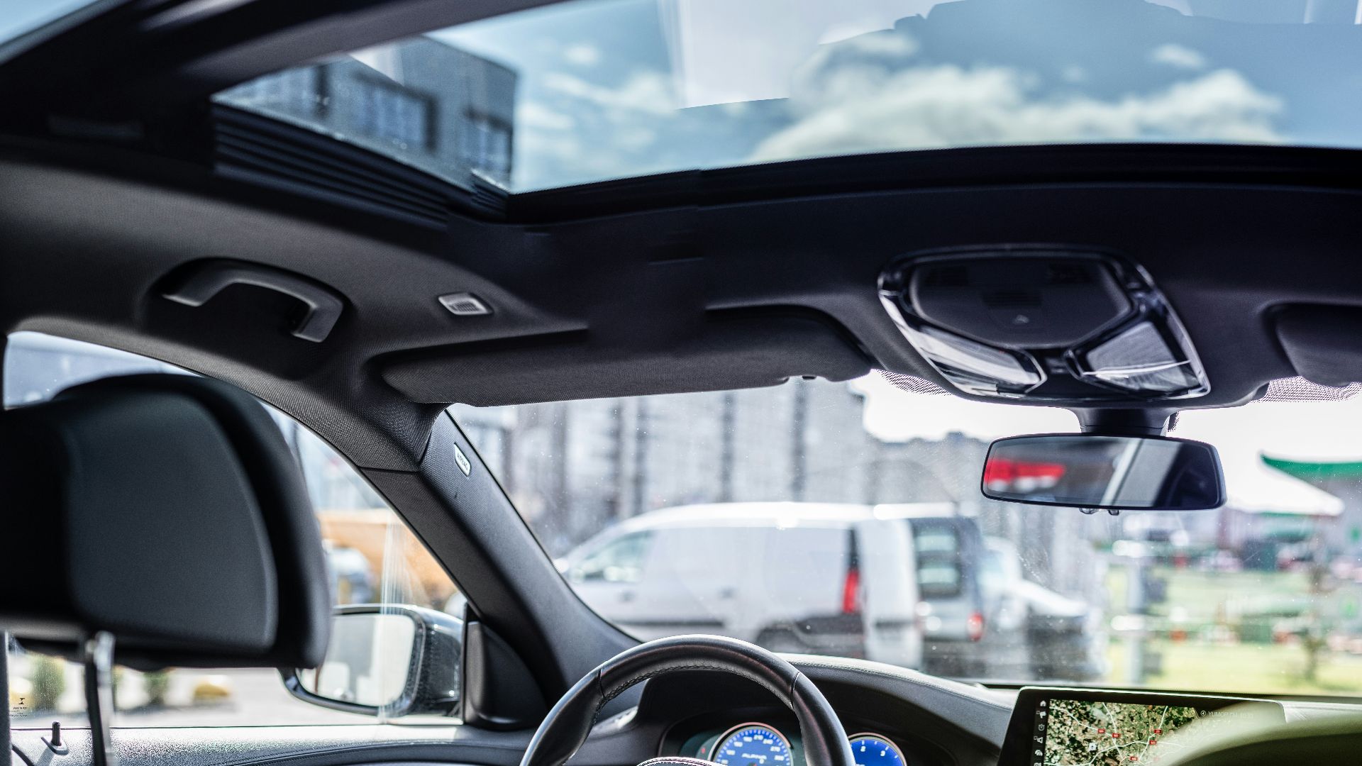 the interior of a car