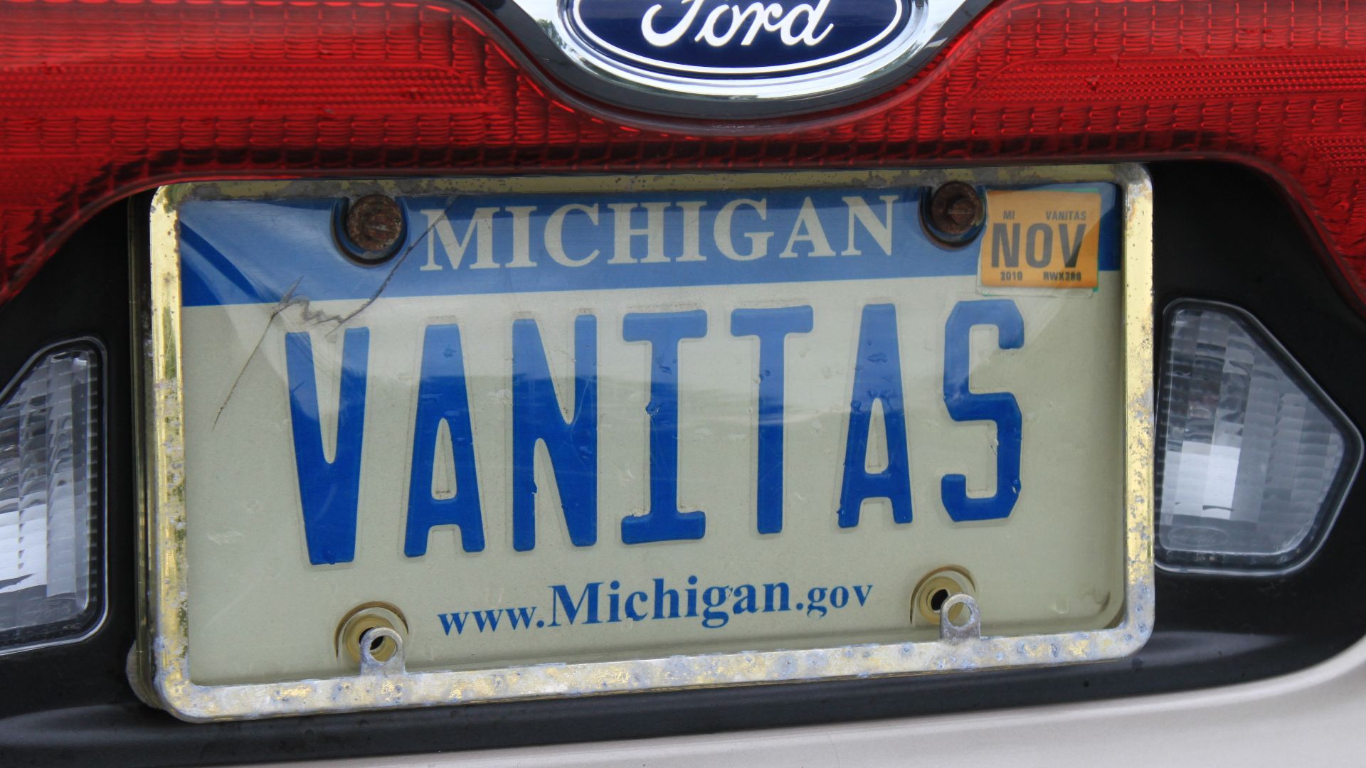 VANITAS vanity license plate
