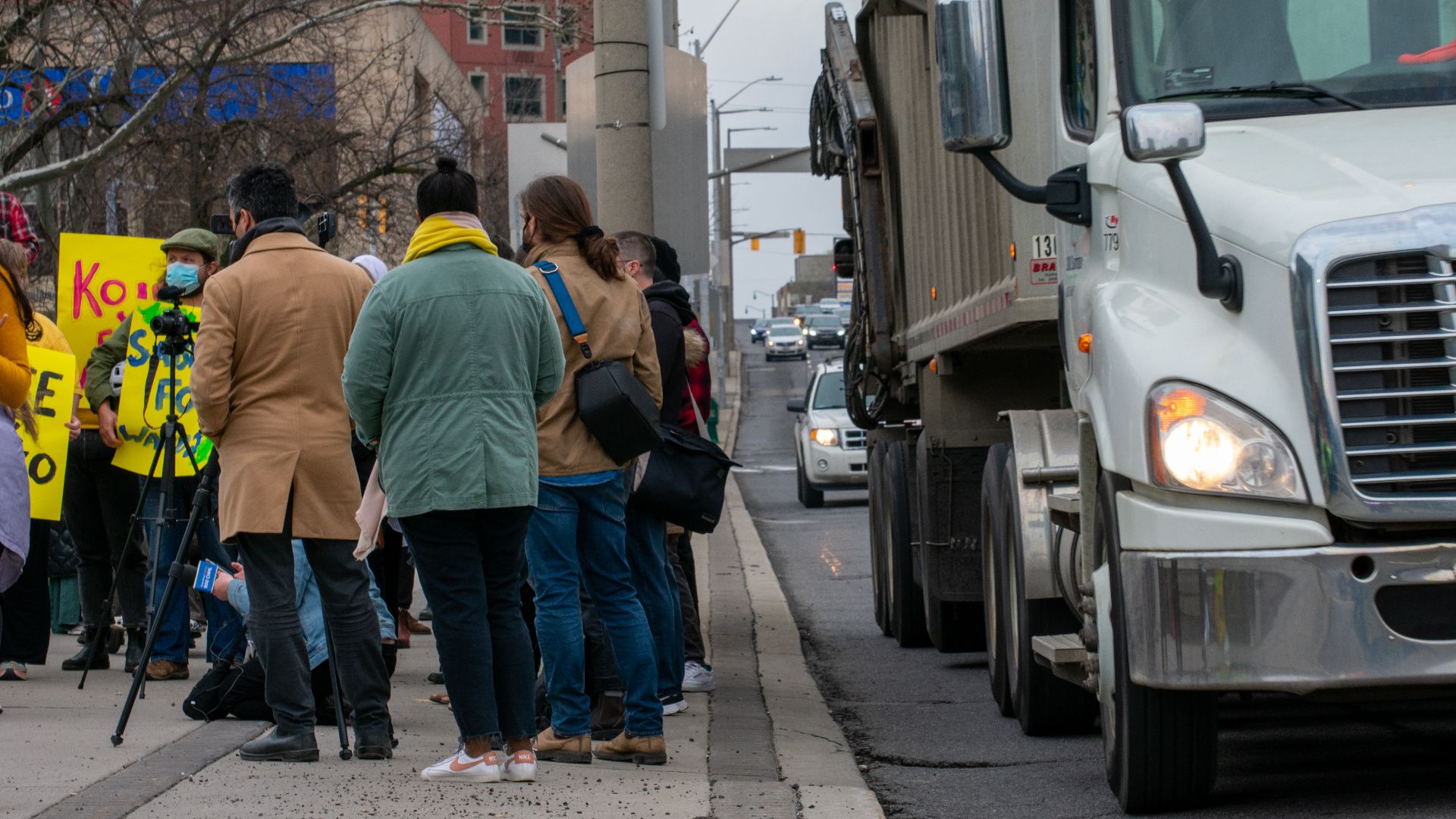 By order of City Clerk Andrea Holland, candidates had to hold their press conferences on the sidewalk beside Main Street.

On the same day as City Council was once again voting to ask for more reports on how to implement Vision Zero in response to a numbe