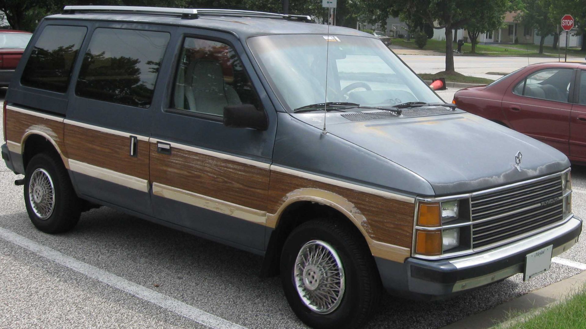 1984-1986 Plymouth Voyager photographed in Fort Washington, Maryland, USA.