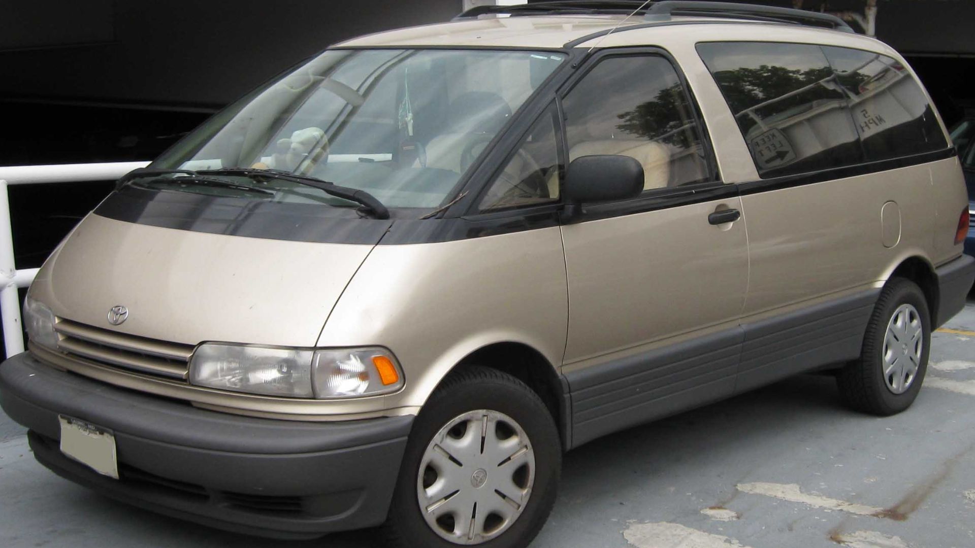 1991-1996 Toyota Previa photographed in Bethesda, Maryland, USA.