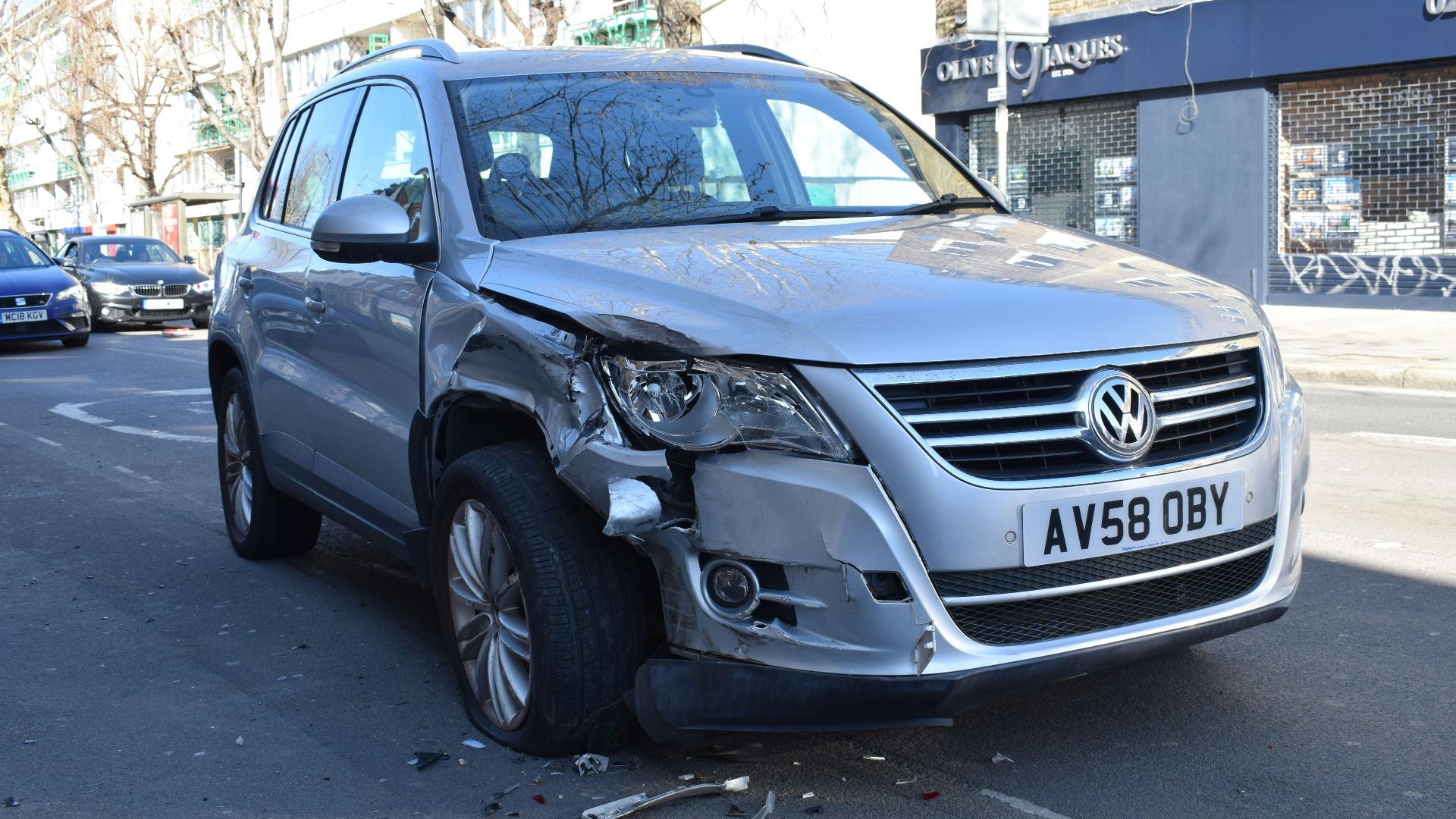 a car that has been hit by another car