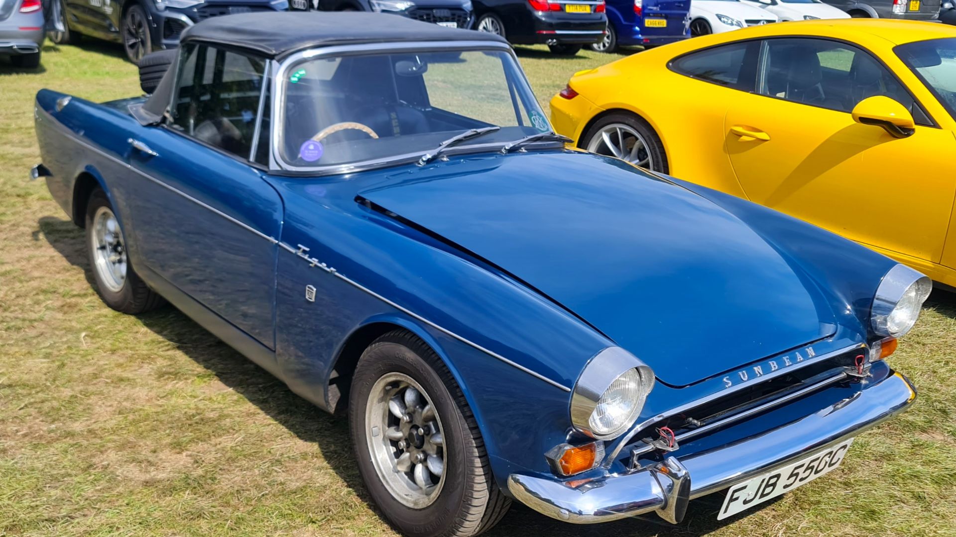 A Sunbeam Tiger taken at Hampton Court Concours 2023.
