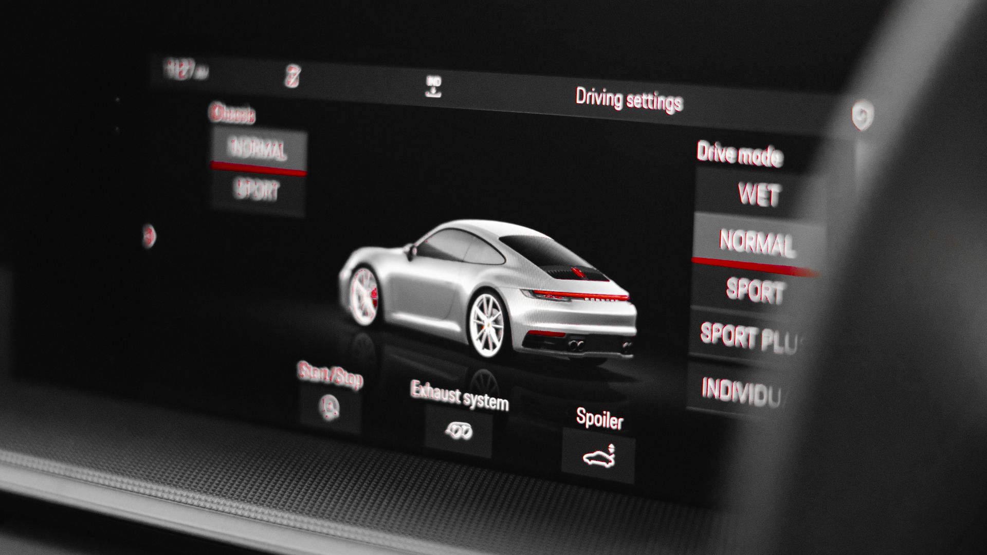 a car on a screen