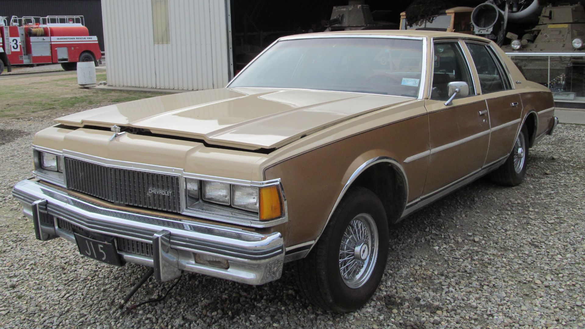 Beige over brown baby! This one's been here in NZ since 1979, and was last warranted and registered in 2009. The plate is not personalised but is in fact a standard issue single digit number that the person originally registering it would have had to ask 
