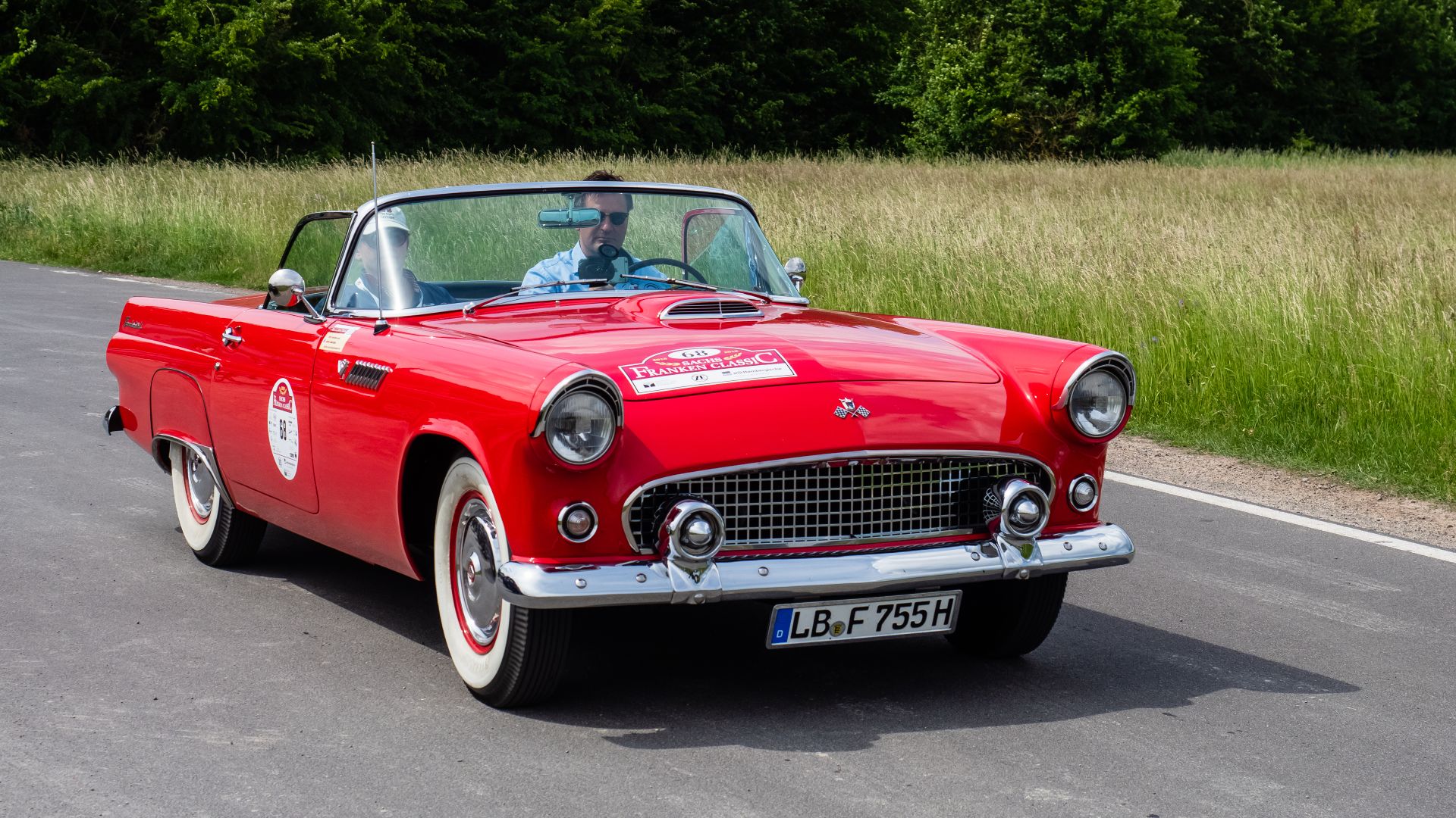 Ford Thunderbird convertible at the Sachs Franken Classic 2018 Rally, Stage 2