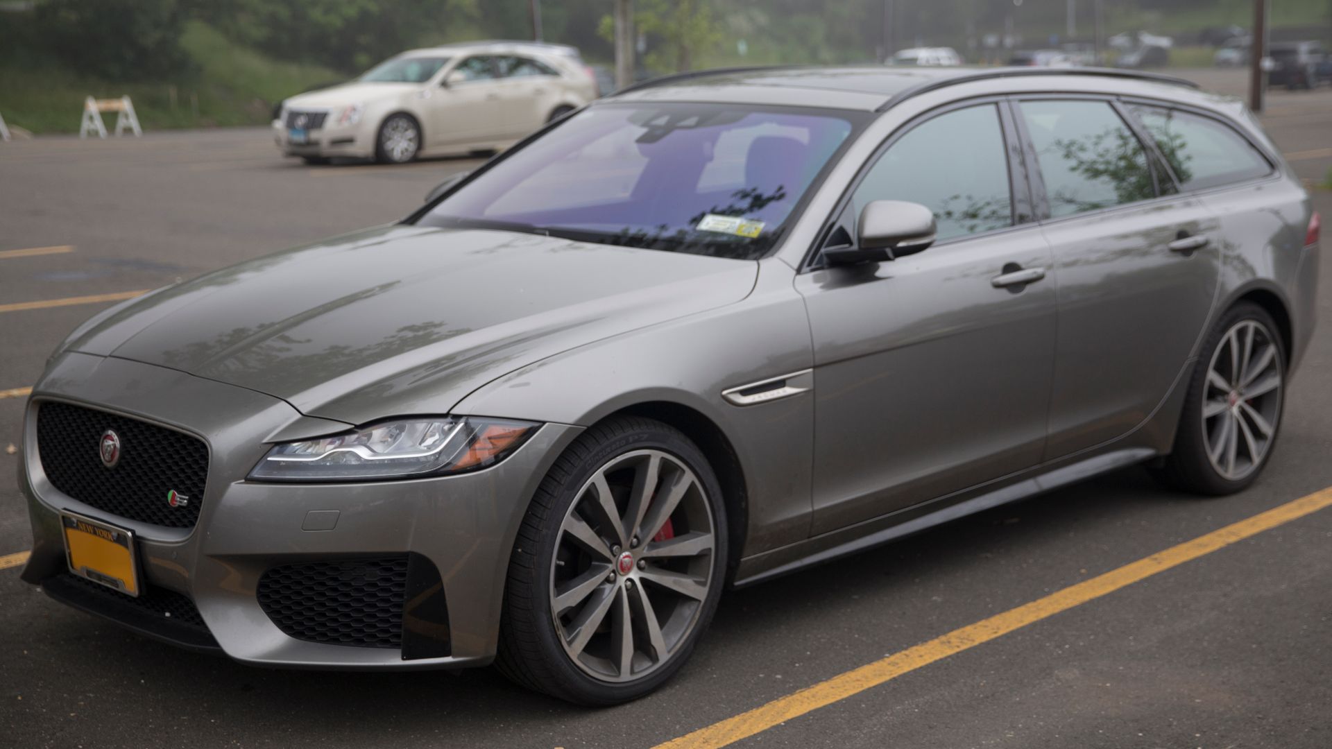 2018 Jaguar XF Sportbrake S in the parking lot. 340hp AJ126 engine.