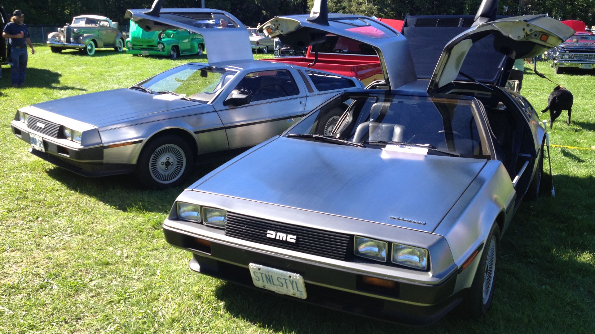 Classic Car show in Toronto - two Deloreans