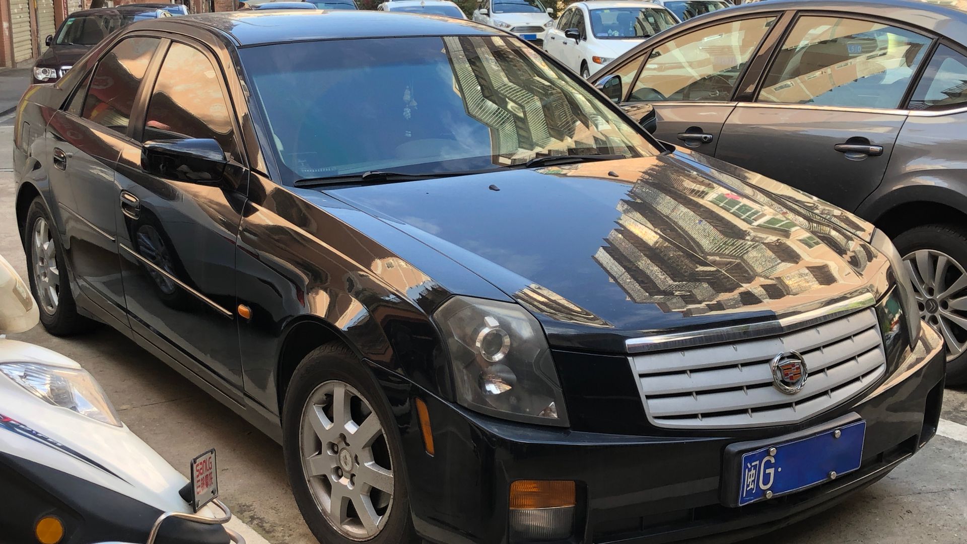 Cadillac CTS photographed in Sanming, Fujian province, China.