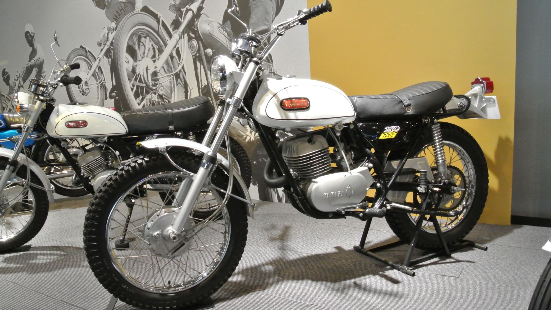 1968 Yamaha DT-1 in the Yamaha Communication Plaza.