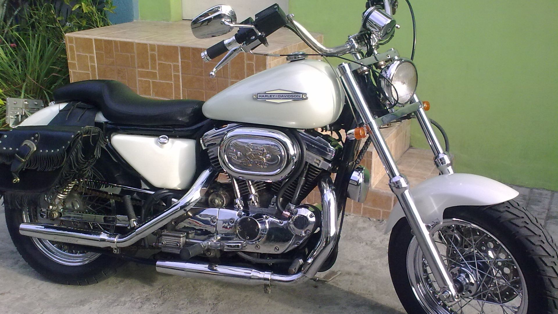 Photo of a modified Harley-Davidson Sportster owned by the author's father.