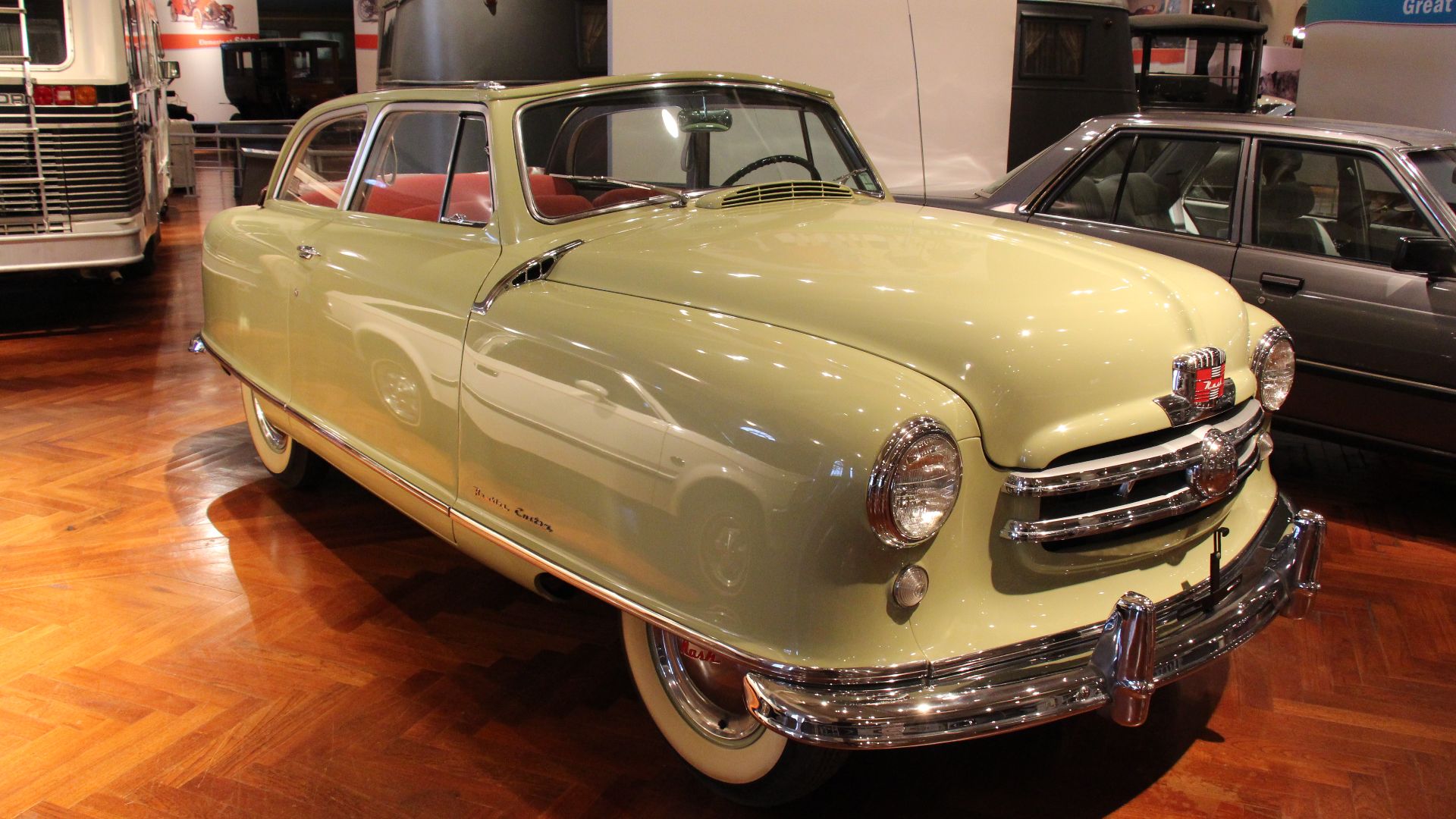 In the 50s big cars ruled, even the cheaper Plymouths, Chevrolets and Fords were a good size. The Nash Rambler was one of the few small cars available in the US at the time. The 1950-55 Nash Rambler was the first model run for this automobile platform. In