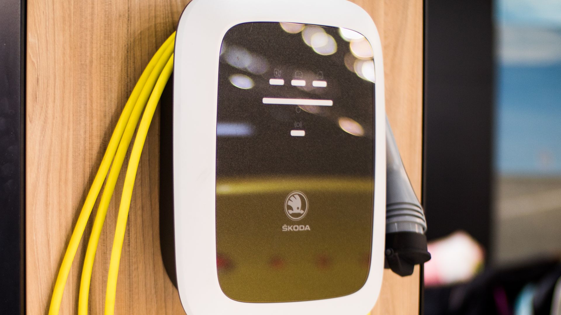 Škoda home charging station.