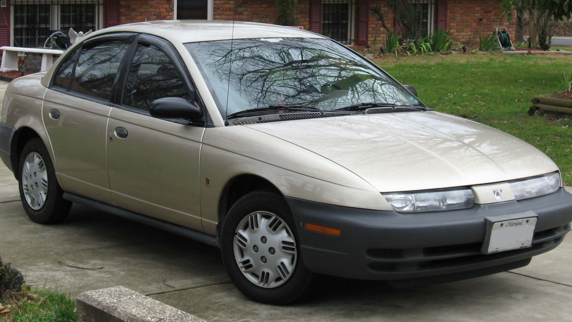 1996-1999 Saturn SL photographed in USA.