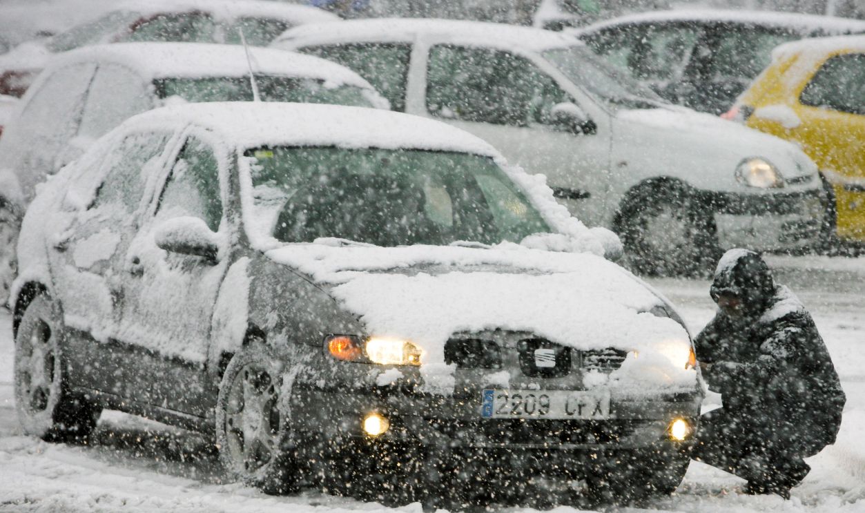 car in snow