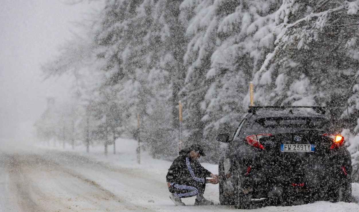 car in snow