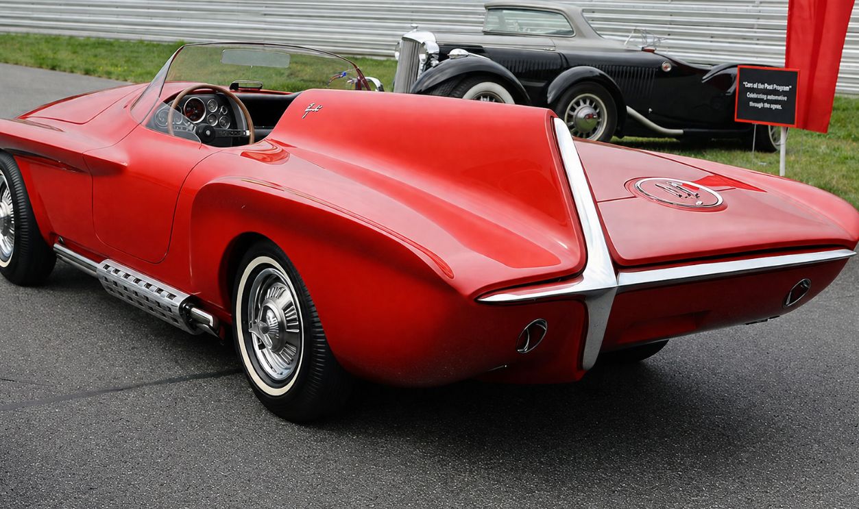 The 1960 Plymouth XNR concept car at the 2014 Lime Rock Concours d'Elegance