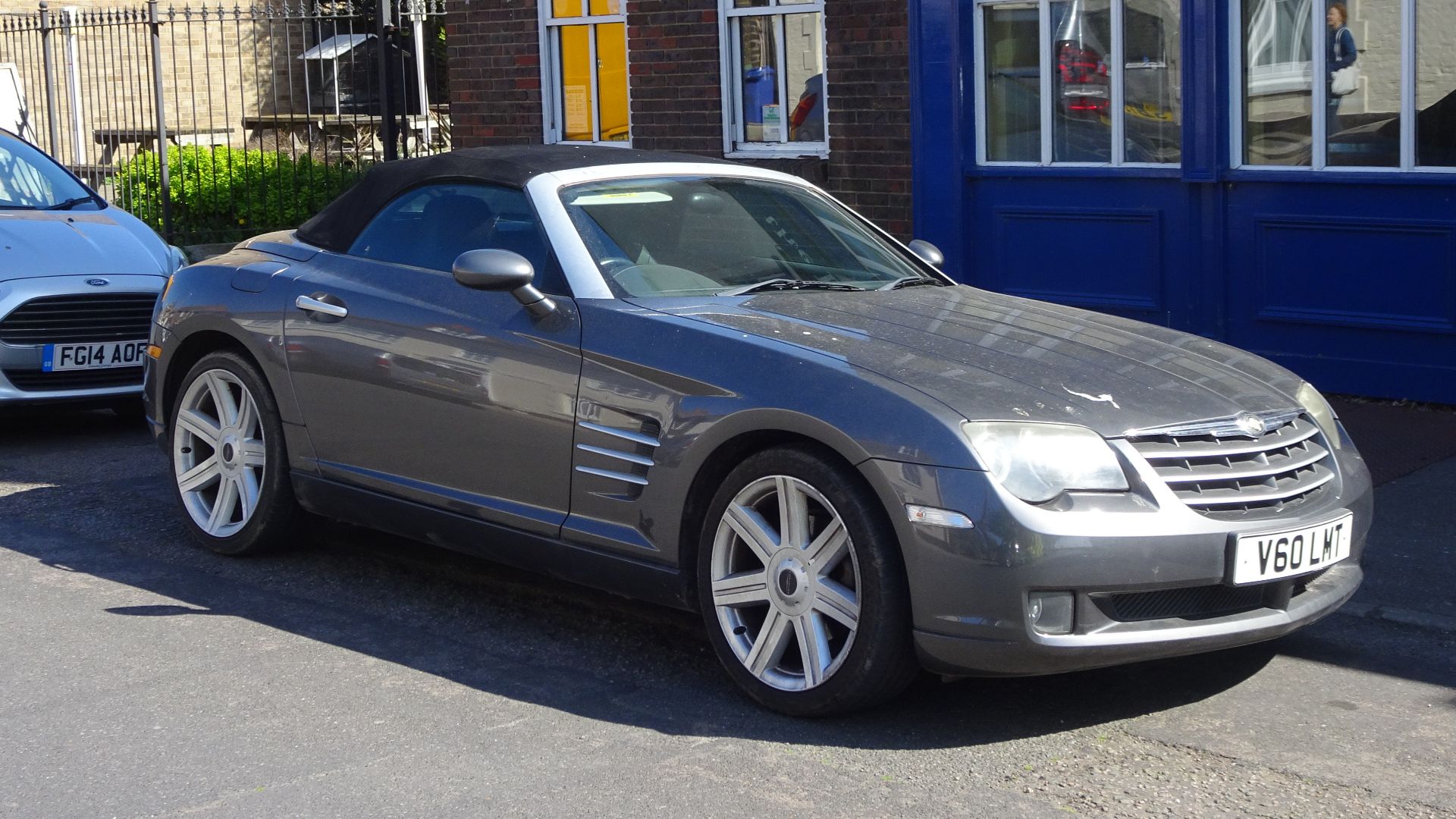 2004 Chrysler Crossfire convertible with 3.2 litre V6 engine at Queenborough, Isle of Sheppy, Kent, 22 April 2026.