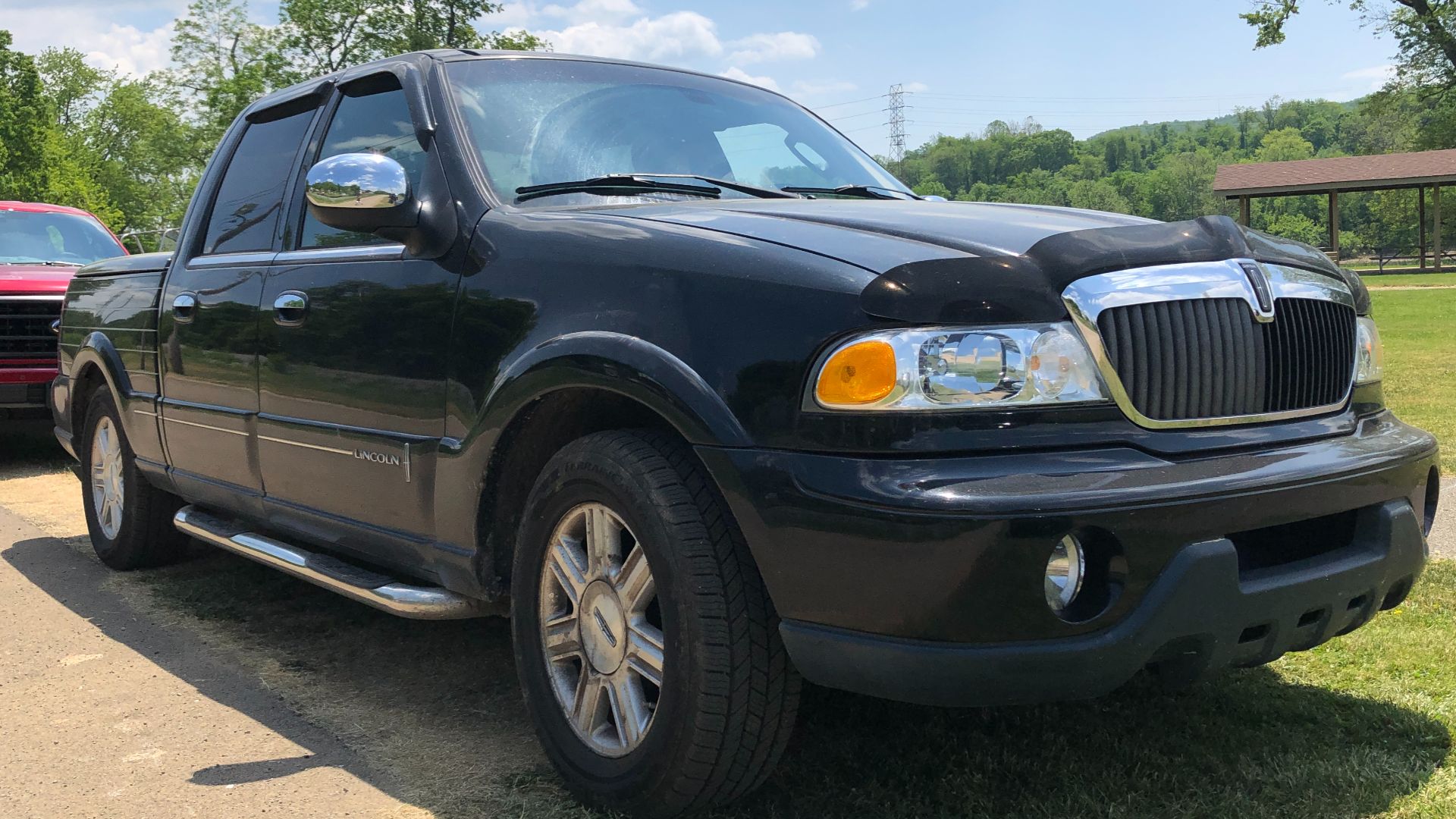 A 2002 Lincoln Blackwood, equipped with the 5.4L V8 engine and assembled in Ford's Kansas City Assembly plant. This is the second Blackwood I have spotted in a month.