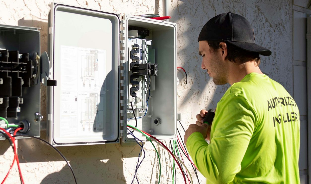 Electrician working
