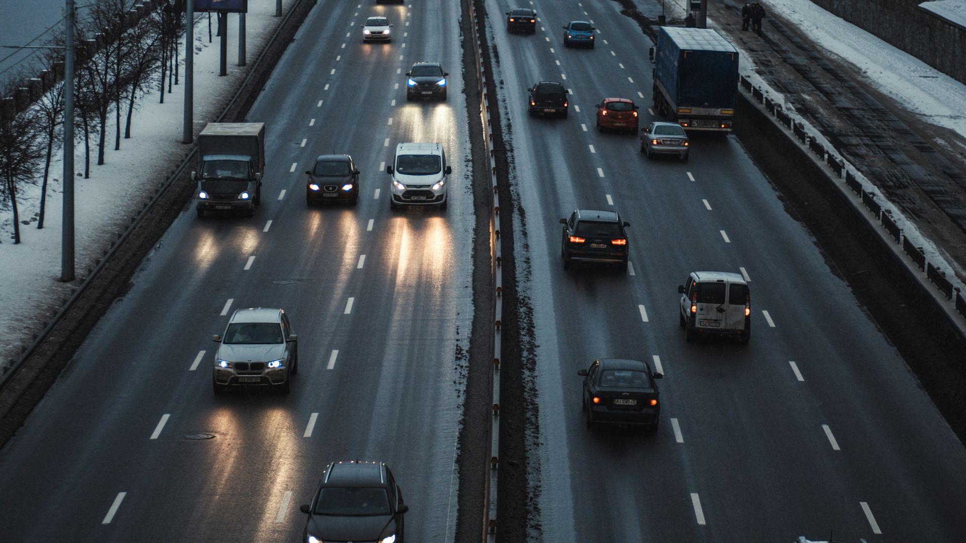 vehicles on road