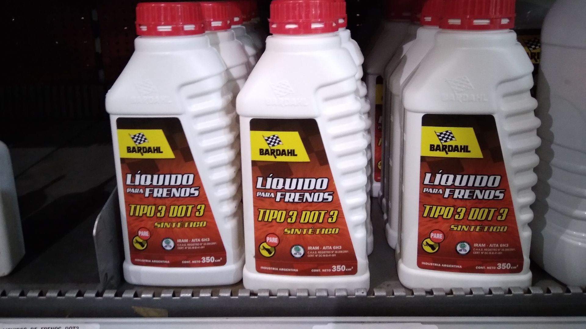 Bardahl brake fluid DOT 3, 350cc.