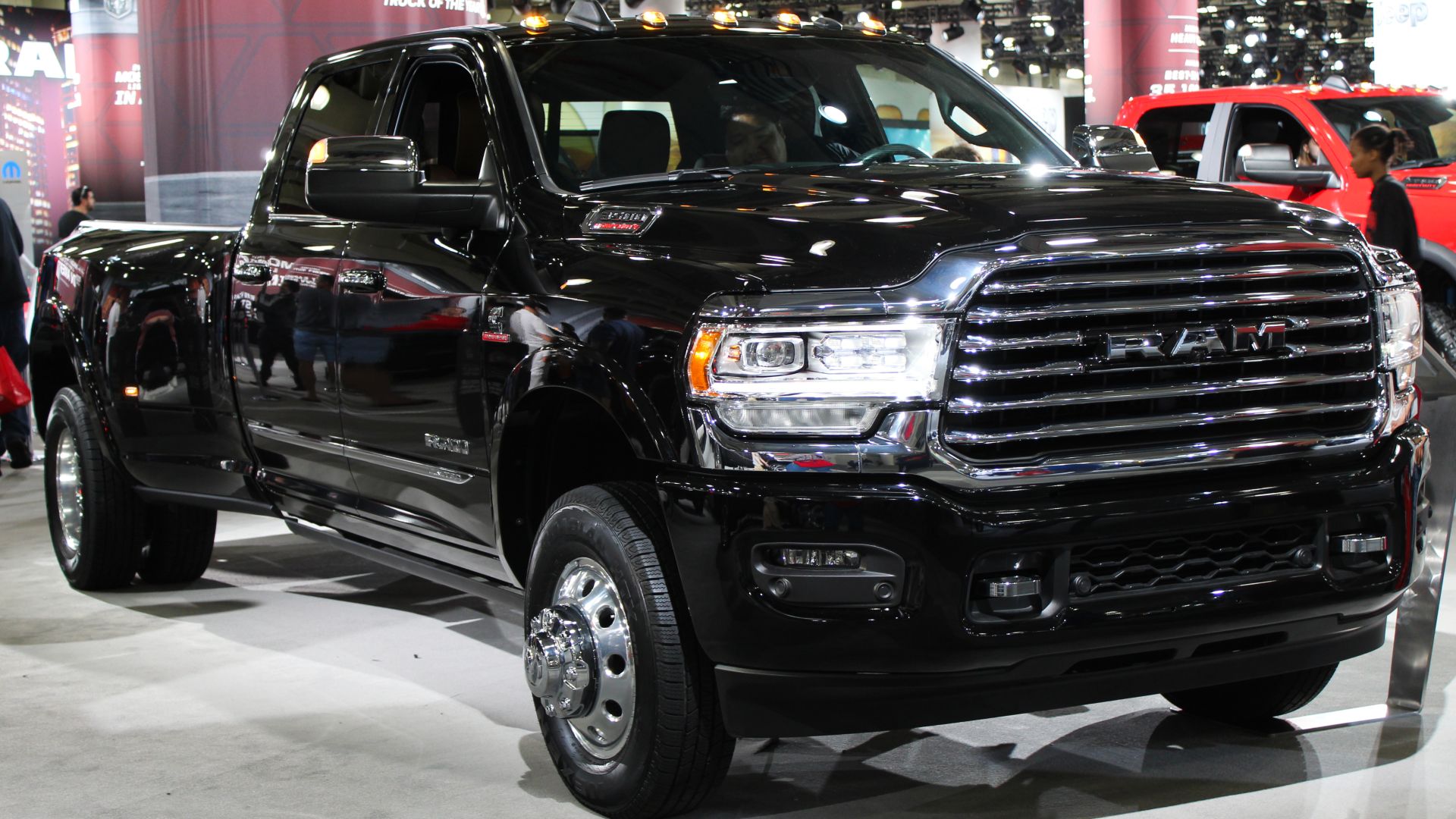 A 2019 Ram 3500 Heavy Duty photographed during the 2019 New York International Auto Show, in Hudson Yards, Manhattan, NYC