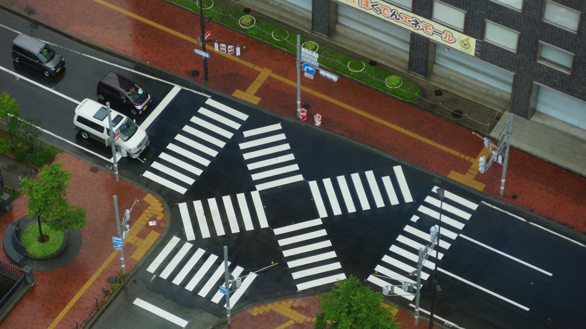 Odori-higashi intersection, Chuo ward, Sapporo, Hokkaido, Japan.