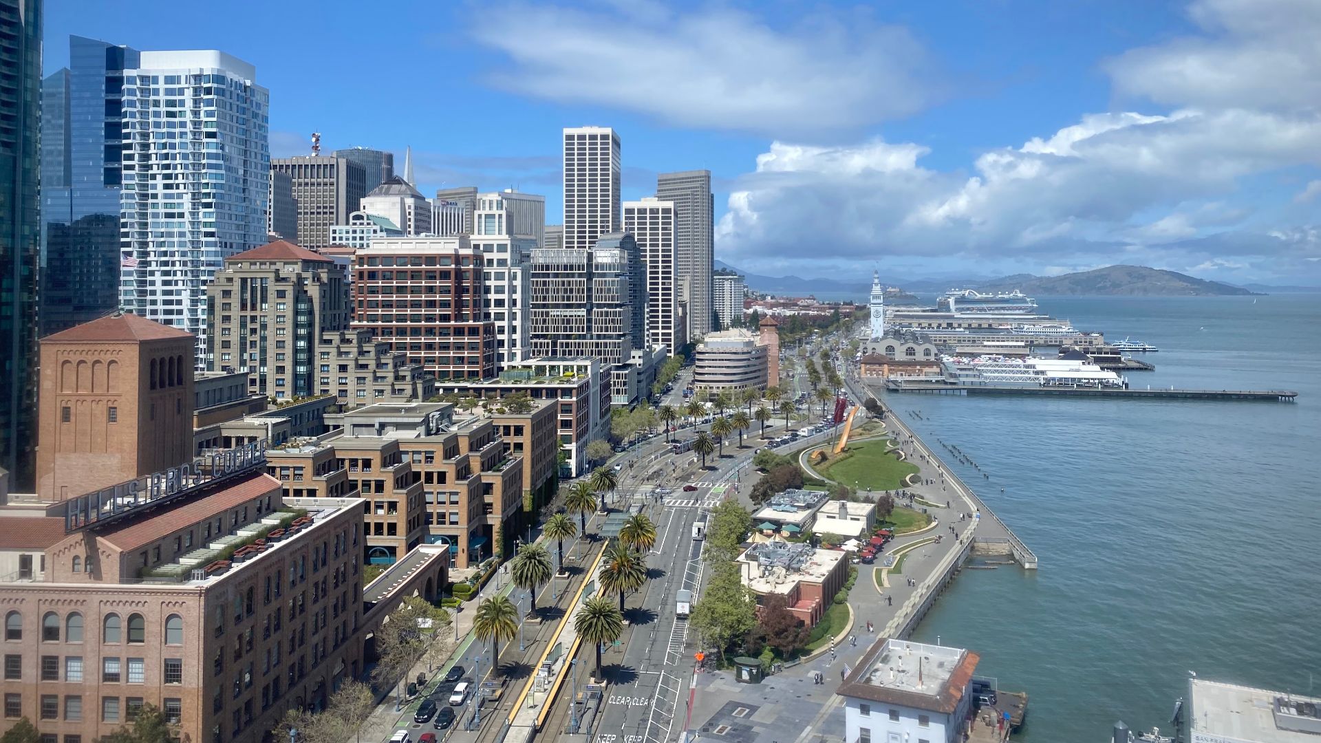 San Francisco, California April 2022, Skyline along Bayfront