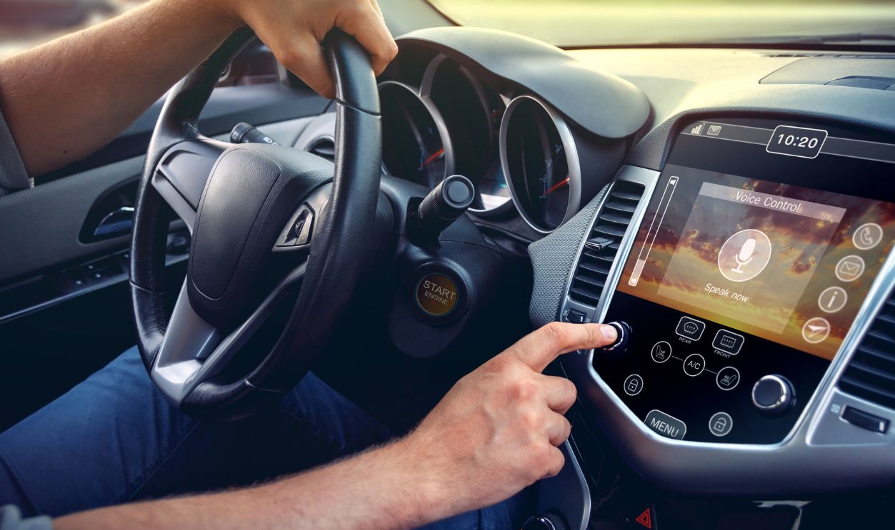Concept of modern car dashboard.