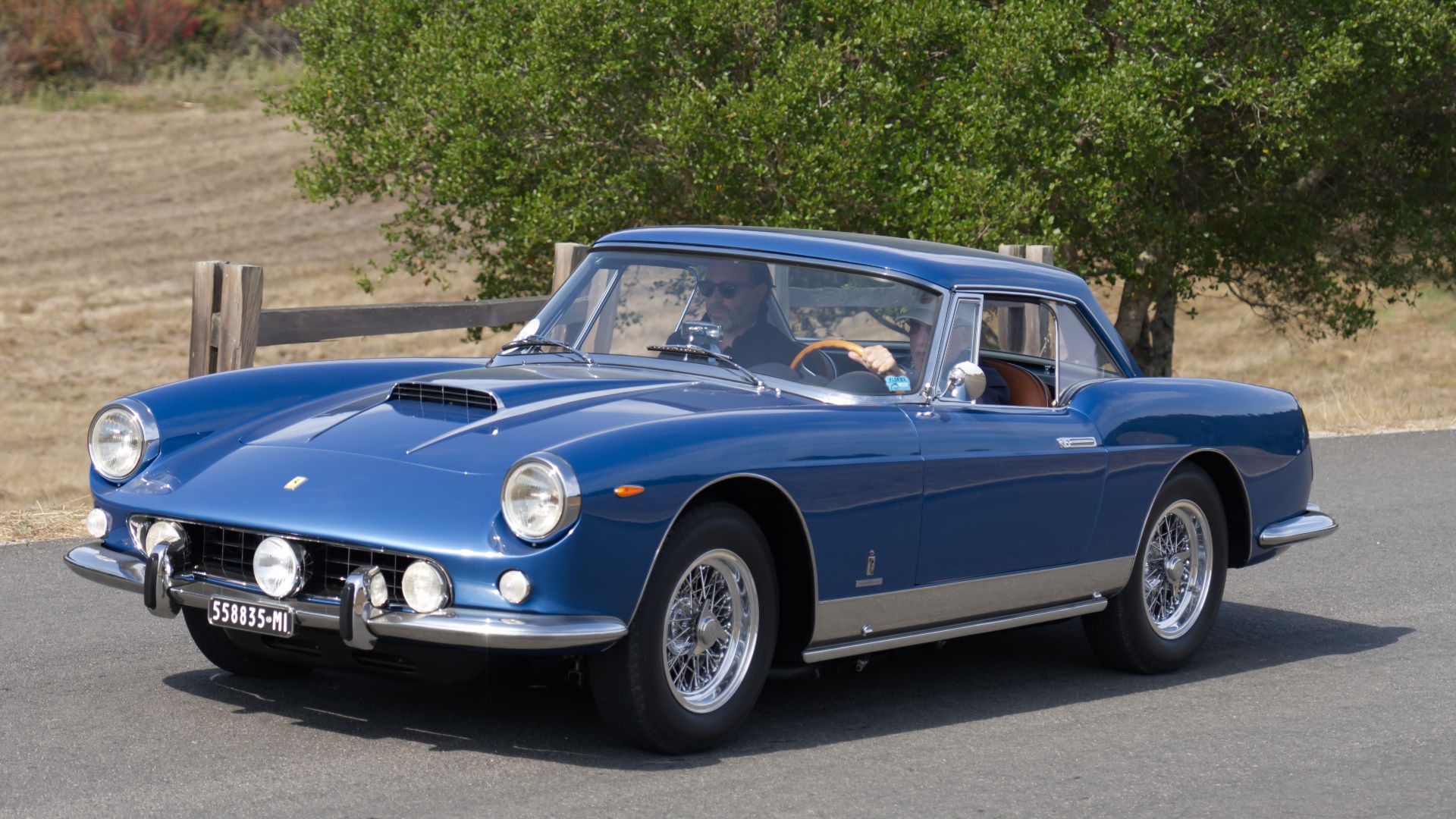 The 1961 Ferrari 400 Superamerica Cabriolet s/n 2331SA at the Pebble Beach Tour d'Elegance around Monterrey on 12 August 2021