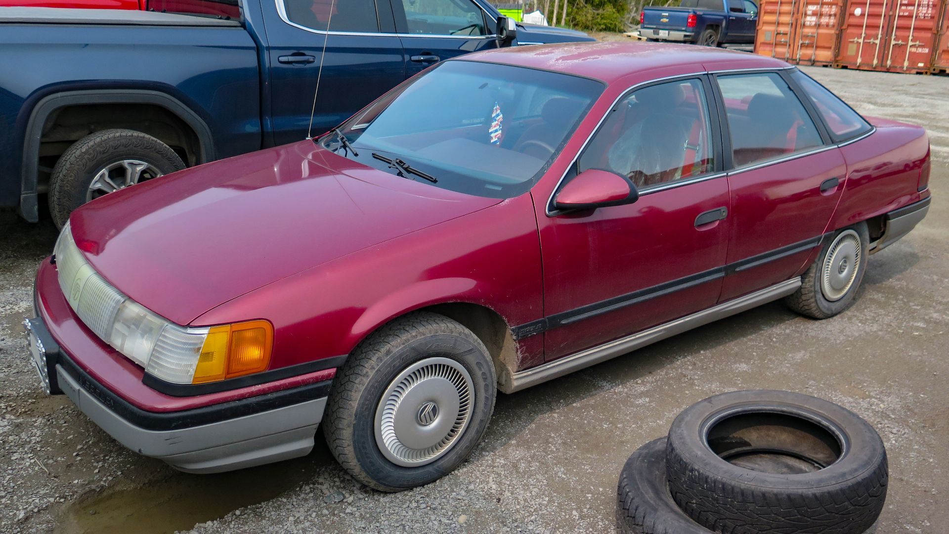 1988 Mercury Sable GS Sedan photographed in Sault Ste. Marie, Ontario, Canada.