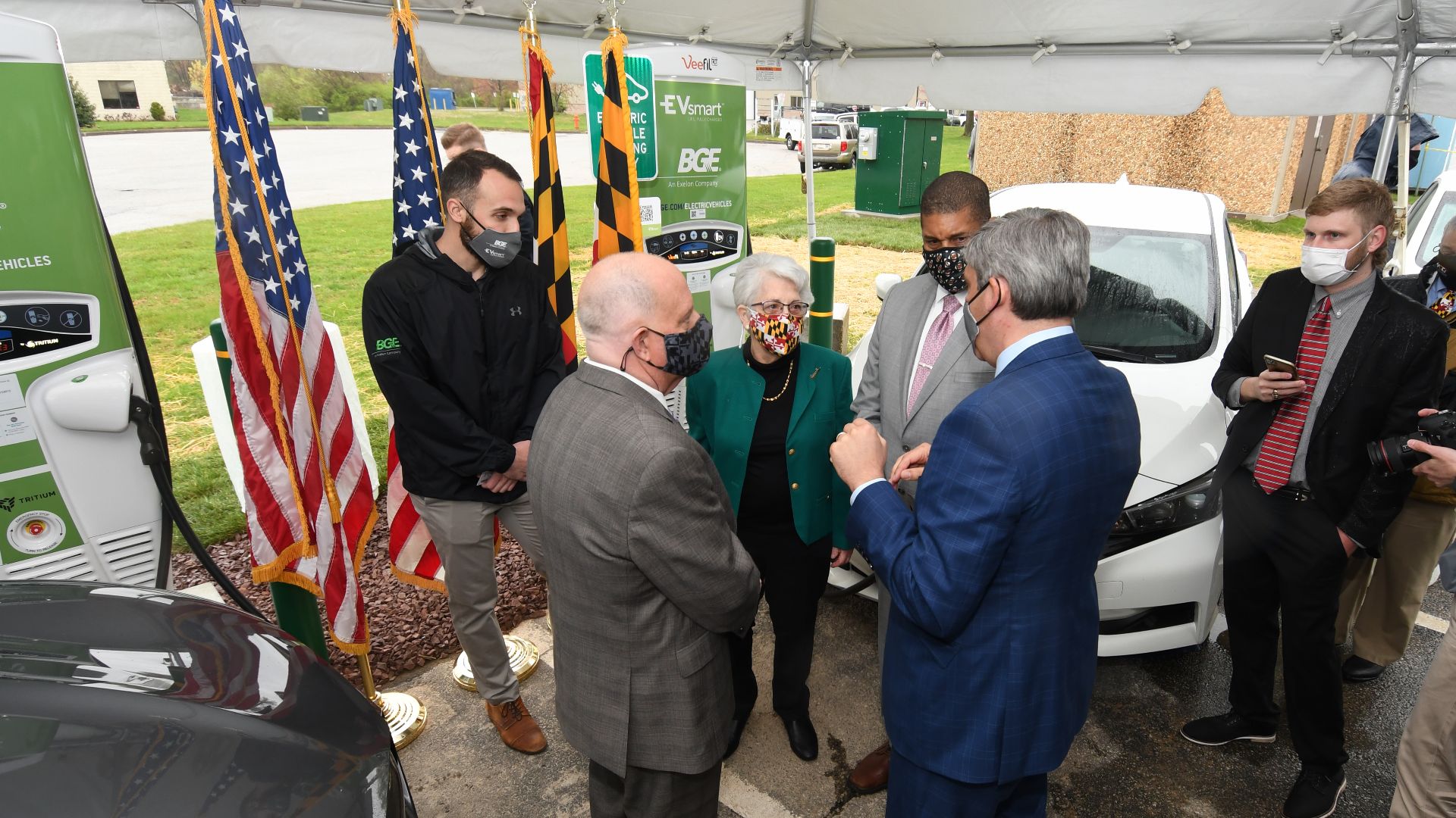 Governor Hogan Attends the Essex EV Station Ribbon Cutting by Patrick Siebert at 8914 Kelso Dr. Baltimore, MD 21221
